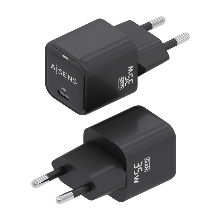 AISENS ASCH-35W1P023-BK carregador de dispositivos móveis Universal Preto AC Carregamento rápido Interior