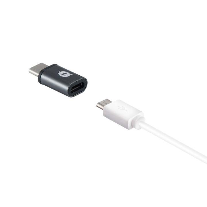 Conceptronic DONN04G adaptador para cabos USB 3.1 Gen 1 Type-C, USB 2.0 Type-C USB 3.1 Gen 1 Type-A, USB 2.0 Micro Preto