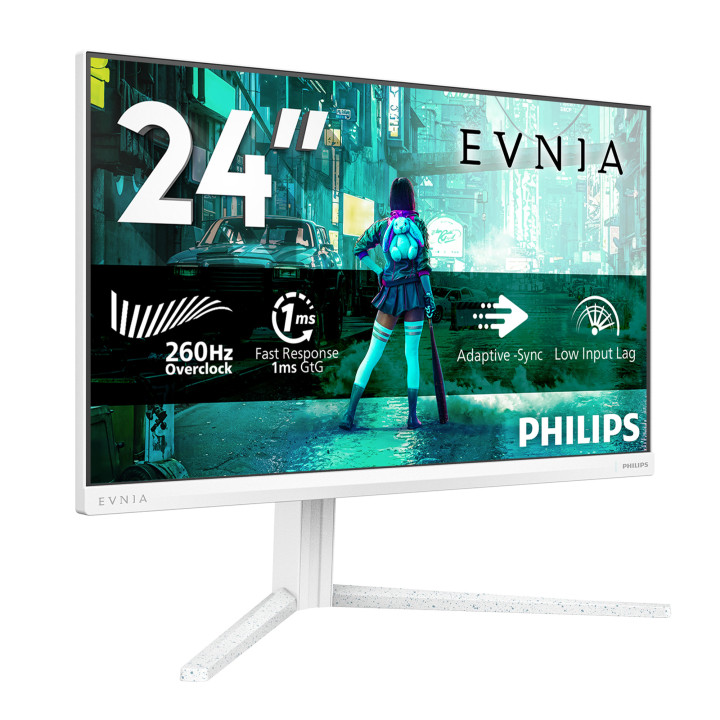 Philips Evnia 3000 24M2N3201P 00 monitor de ecrã 60,5 cm (23.8") 1920 x 1080 pixels Full HD LCD Branco