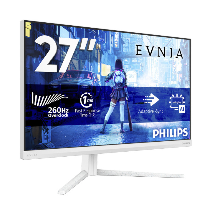 Philips Evnia 5000 27M2N5201P 00 monitor de ecrã 68,6 cm (27") 1920 x 1080 pixels Full HD LCD Branco