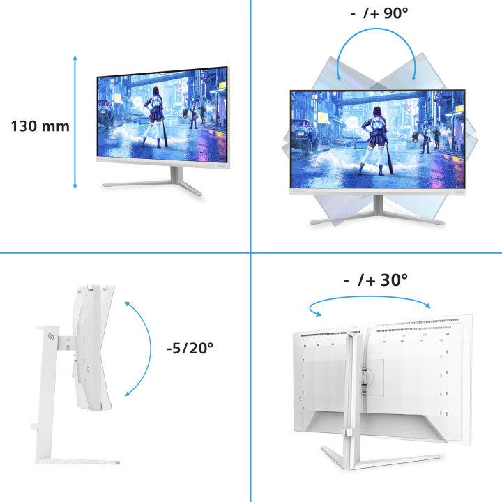 Philips Evnia 5000 27M2N5201P 00 monitor de ecrã 68,6 cm (27") 1920 x 1080 pixels Full HD LCD Branco