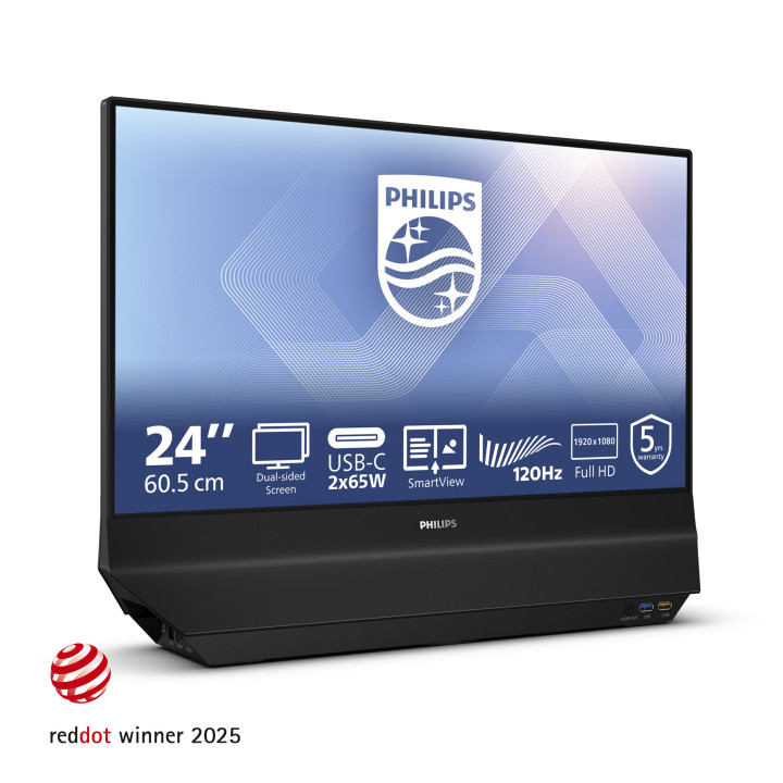 Philips 24B2D5300 00 monitor de ecrã 60,5 cm (23.8") 1920 x 1080 pixels Full HD LCD Preto