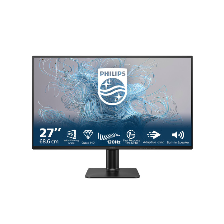 Philips 2000 series 27E2N2500 00 monitor de ecrã 68,6 cm (27") 2560 x 1440 pixels Quad HD LCD Preto