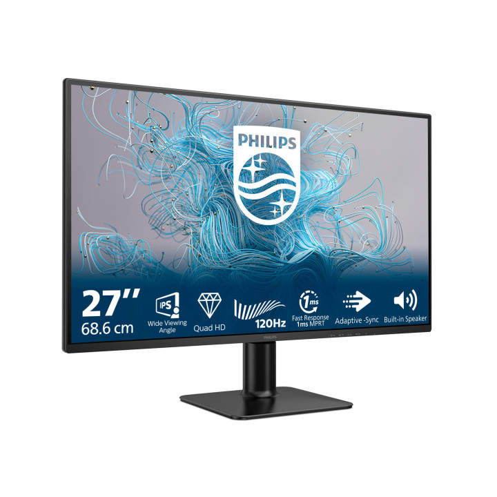 Philips 2000 series 27E2N2500 00 monitor de ecrã 68,6 cm (27") 2560 x 1440 pixels Quad HD LCD Preto