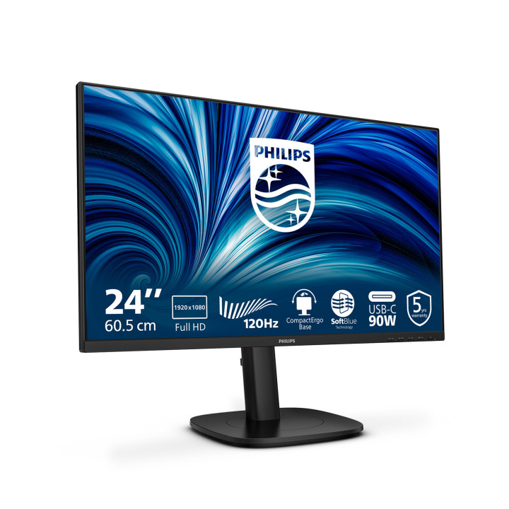 Philips 3000 series 24B2U3301 00 monitor de ecrã 60,5 cm (23.8") 1920 x 1080 pixels Full HD LCD Preto