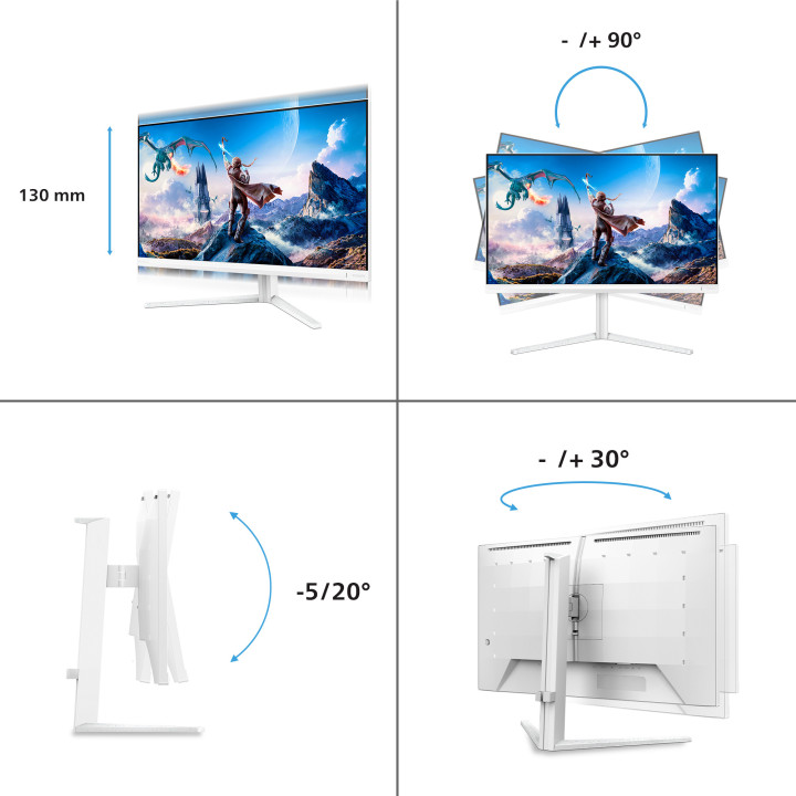 Philips Evnia 5000 monitor de ecrã 68,6 cm (27") 3840 x 2160 pixels 4K Ultra HD LCD Branco