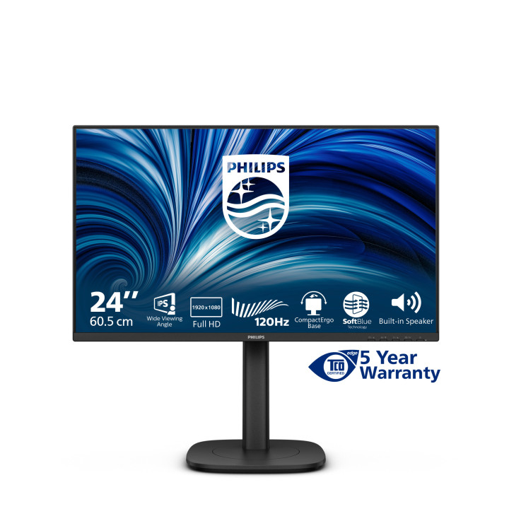 Philips 3000 series 24B2N3200J 00 monitor de ecrã 60,5 cm (23.8") 1920 x 1080 pixels Full HD LCD Preto