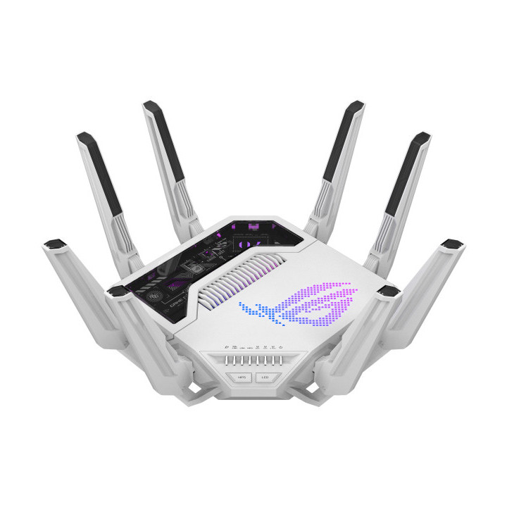 ASUS ROG Rapture GT-BE19000AI router sem fios 10 Gigabit Ethernet Tri-band (2.4 GHz   5 GHz   6 GHz) Branco