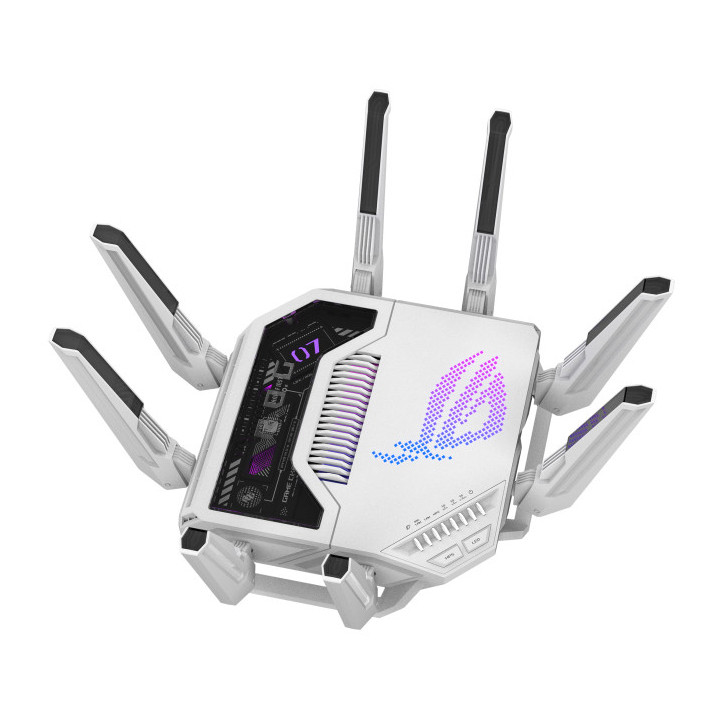 ASUS ROG Rapture GT-BE19000AI router sem fios 10 Gigabit Ethernet Tri-band (2.4 GHz   5 GHz   6 GHz) Branco
