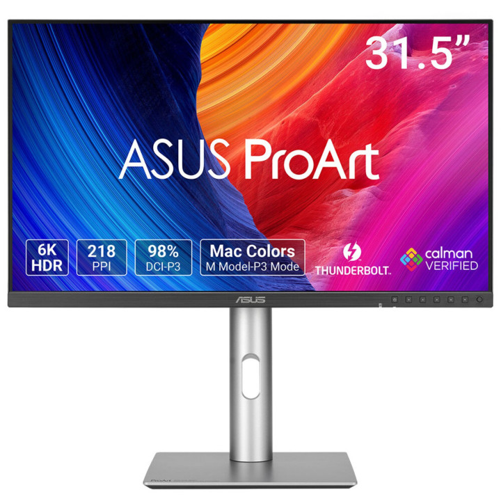 ASUS ProArt PA32QCV monitor de ecrã 80 cm (31.5") 6016 x 3384 pixels 6K Ultra HD LCD Prateado