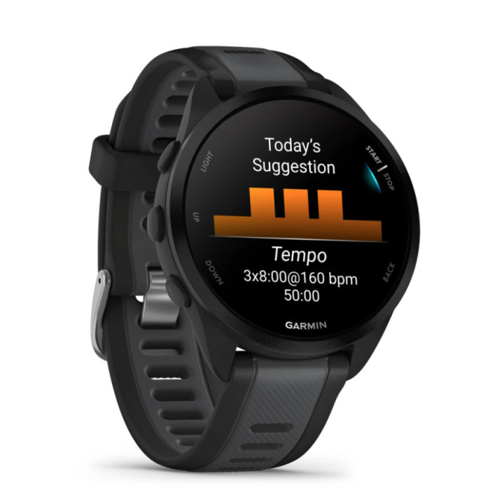 Garmin Forerunner 165 3,05 cm (1.2") AMOLED 43 mm Digital 390 x 390 pixels Ecrã táctil Preto GPS