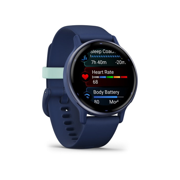 Garmin Vivoactive 5 3,05 cm (1.2") AMOLED 42 mm Digital 390 x 390 pixels Ecrã táctil Azul Wi-Fi GPS