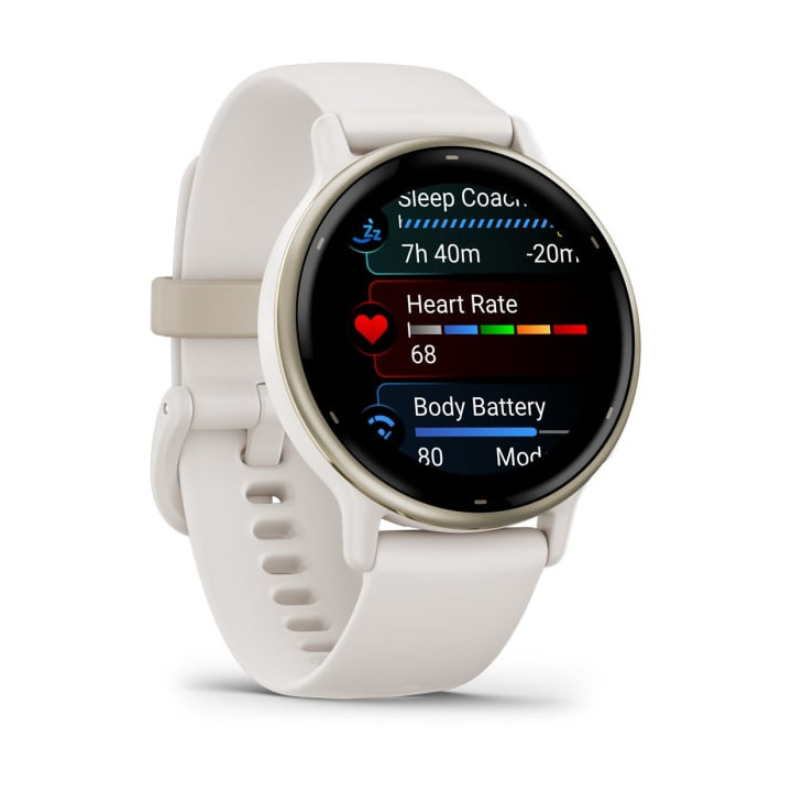 Garmin Vivoactive 5 3,05 cm (1.2") AMOLED 42 mm Digital 390 x 390 pixels Ecrã táctil Branco Wi-Fi GPS