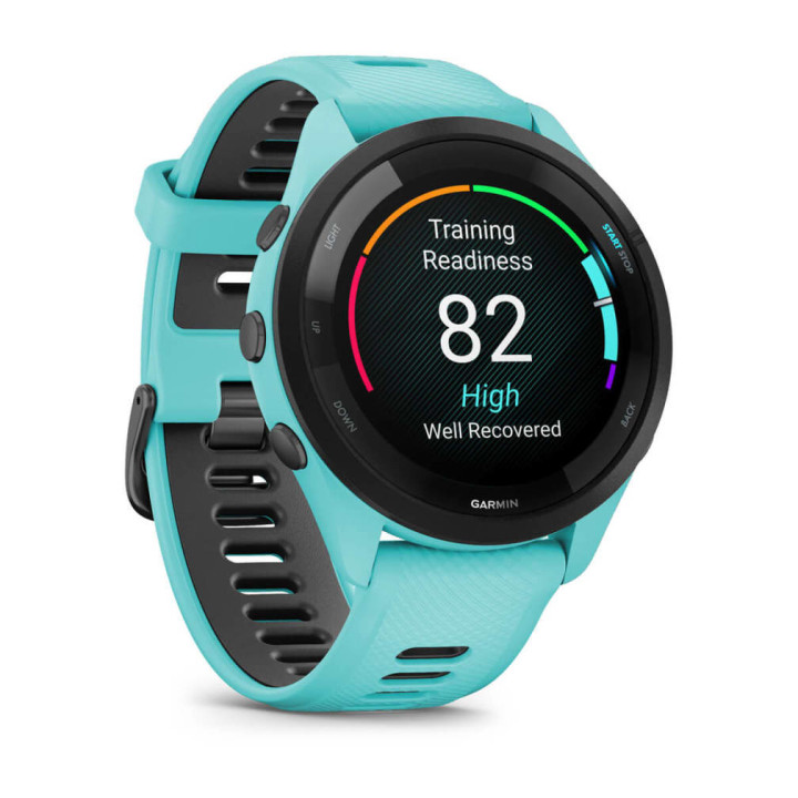 Garmin Forerunner 265 3,3 cm (1.3") AMOLED 46 mm Digital 416 x 416 pixels Ecrã táctil Preto, Azul Wi-Fi GPS