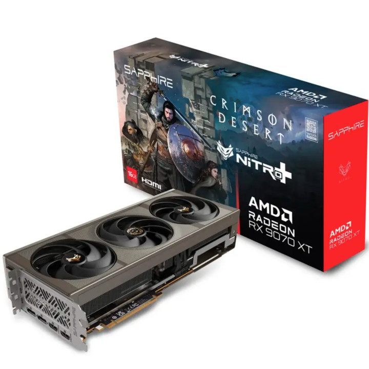 SAPPHIRE RX 9070 XT OC 16GB GDDR6 - Placa Gráfica Gaming