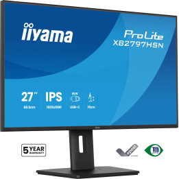 iiyama ProLite XB2797HSN-B1 monitor de ecrã 68,6 cm (27") 1920 x 1080 pixels Full HD LCD Preto