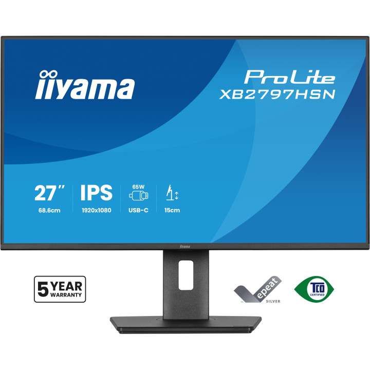 iiyama ProLite XB2797HSN-B1 monitor de ecrã 68,6 cm (27") 1920 x 1080 pixels Full HD LCD Preto