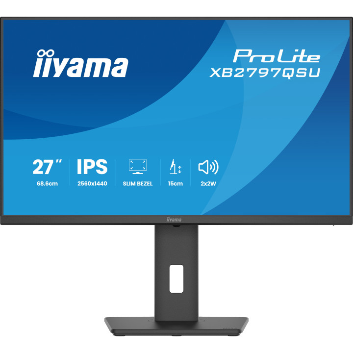 iiyama ProLite XB2797QSU-B1 monitor de ecrã 68,6 cm (27") 2560 x 1440 pixels Quad HD LED Preto