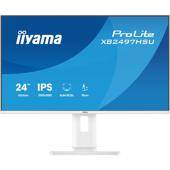 iiyama ProLite XB2497HSU-W1 monitor de ecrã 60,5 cm (23.8") 1920 x 1080 pixels Full HD LED Branco
