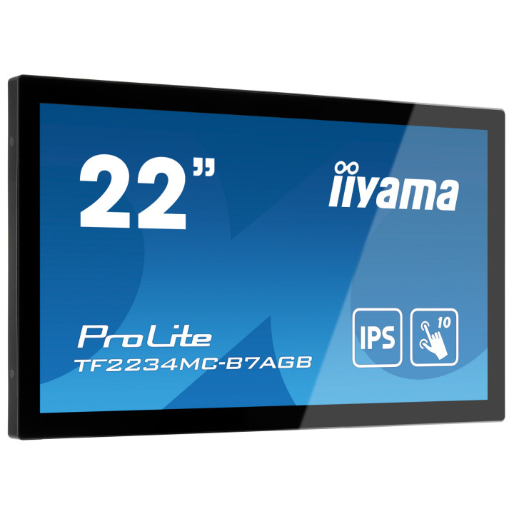 iiyama ProLite TF2234MC-B7AGB monitor de ecrã 54,6 cm (21.5") 1920 x 1080 pixels Full HD LED Ecrã táctil Multi-utilizador Preto
