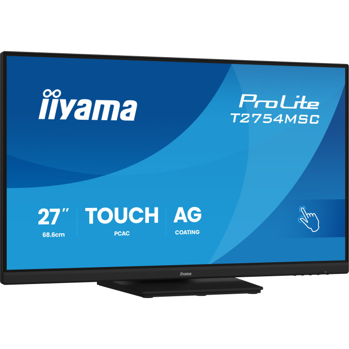 iiyama ProLite T2754MSC-B2AG monitor de ecrã 68,6 cm (27") 1920 x 1080 pixels Full HD LED Ecrã táctil Multi-utilizador Preto
