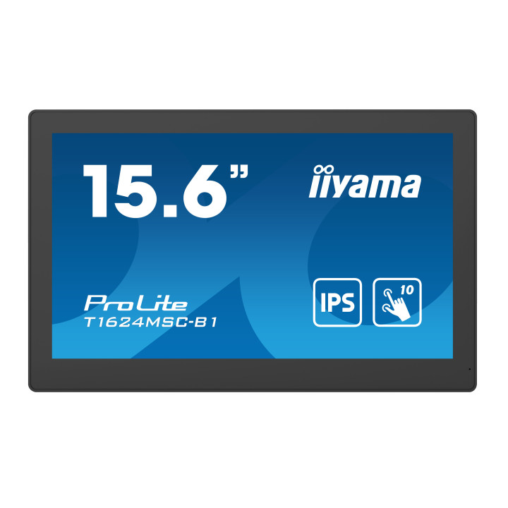 iiyama T1624MSC-B1 monitor de ecrã 39,6 cm (15.6") 1920 x 1080 pixels Full HD LED Ecrã táctil Preto