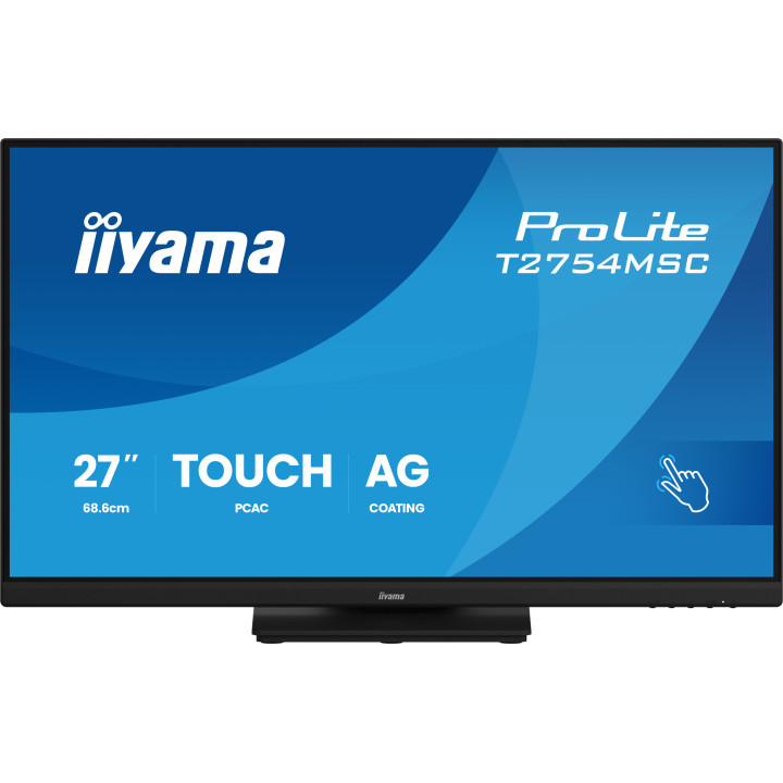 iiyama ProLite T2754MSC-B2AG monitor de ecrã 68,6 cm (27") 1920 x 1080 pixels Full HD LED Ecrã táctil Multi-utilizador Preto