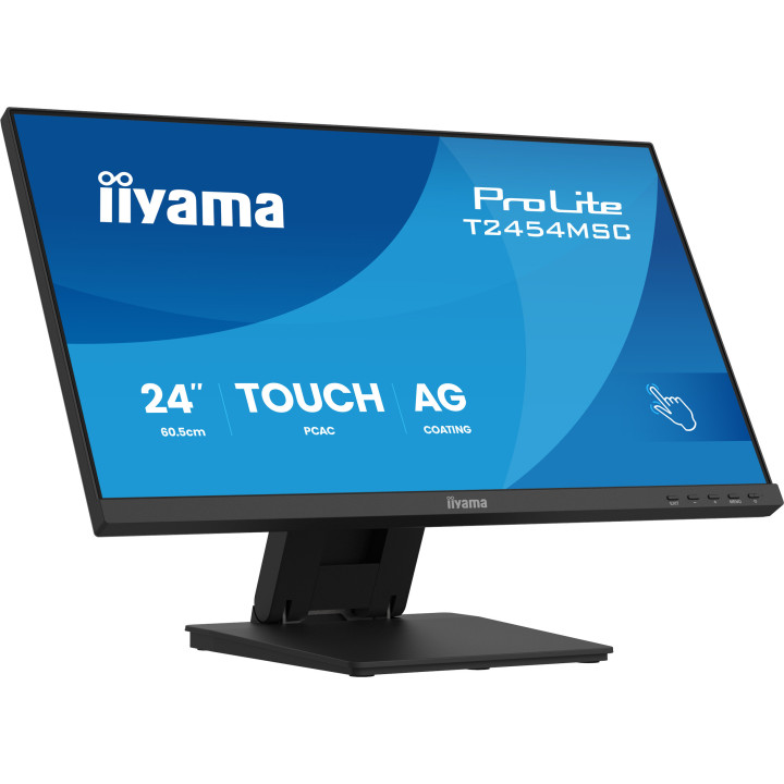 iiyama ProLite T2454MSC-B3AG monitor de ecrã 60,5 cm (23.8") 1920 x 1080 pixels Full HD LED Ecrã táctil Multi-utilizador Preto