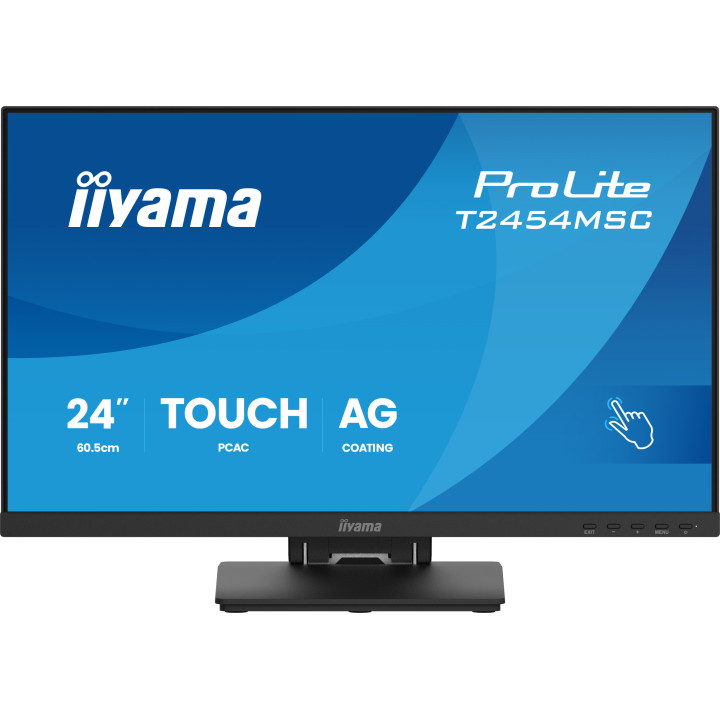 iiyama ProLite T2454MSC-B3AG monitor de ecrã 60,5 cm (23.8") 1920 x 1080 pixels Full HD LED Ecrã táctil Multi-utilizador Preto