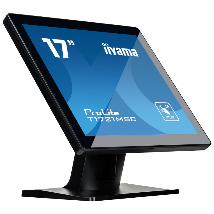 iiyama ProLite T1721MSC-B2 monitor de ecrã 43,2 cm (17") 1280 x 1024 pixels SXGA LED Ecrã táctil Tampo de mesa Preto