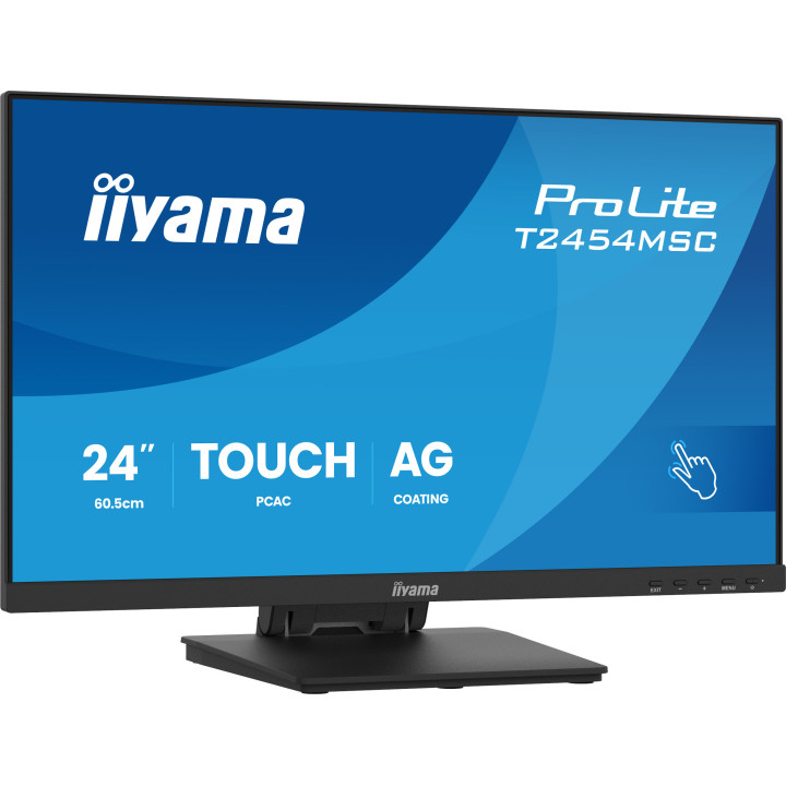 iiyama ProLite T2454MSC-B3AG monitor de ecrã 60,5 cm (23.8") 1920 x 1080 pixels Full HD LED Ecrã táctil Multi-utilizador Preto