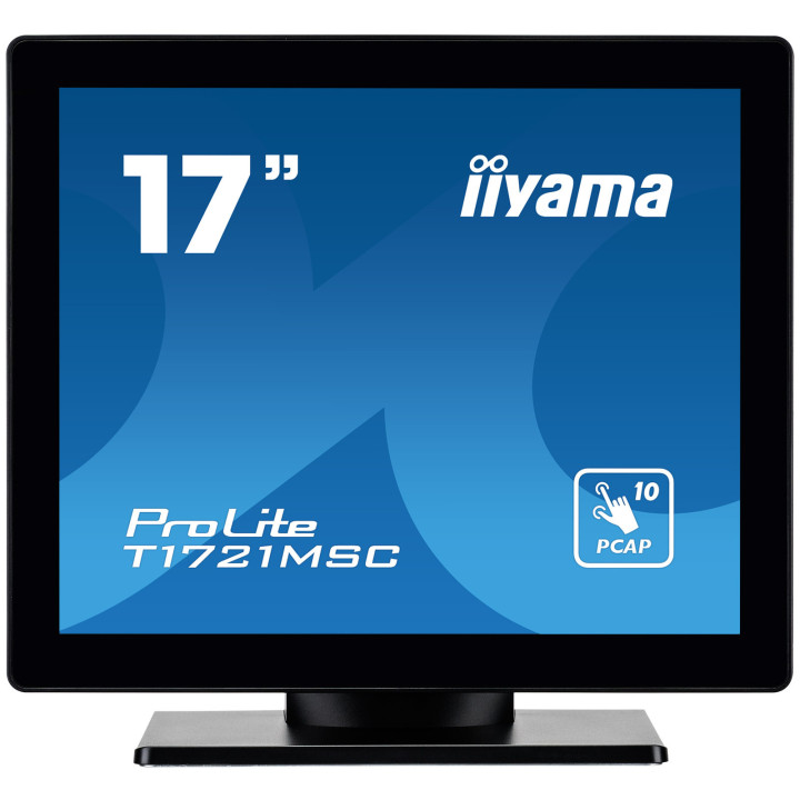 iiyama ProLite T1721MSC-B2 monitor de ecrã 43,2 cm (17") 1280 x 1024 pixels SXGA LED Ecrã táctil Tampo de mesa Preto
