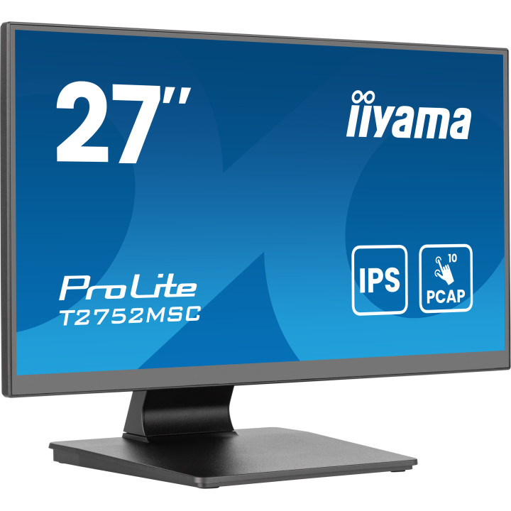 iiyama ProLite T2752MSC-B1AG monitor de ecrã 68,6 cm (27") 1920 x 1080 pixels Full HD LED Ecrã táctil Preto