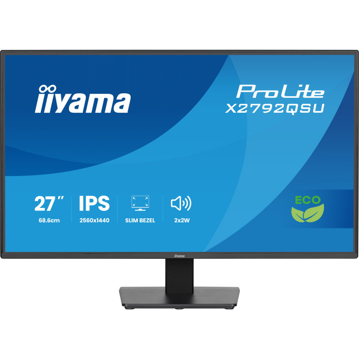 iiyama ProLite X2792QSU-B1 monitor de ecrã 68,6 cm (27") 2560 x 1440 pixels Quad HD LED Preto