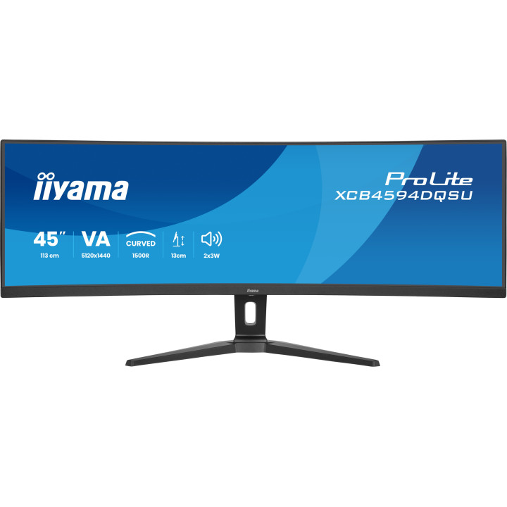 iiyama ProLite XCB4594DQSU-B1 monitor de ecrã 113 cm (44.5") 5120 x 1440 pixels Dual QHD LED Preto