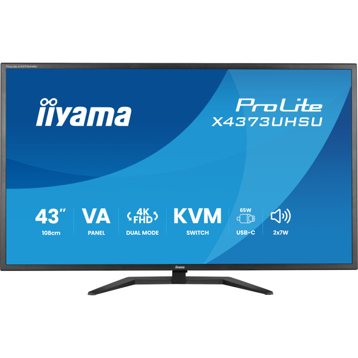 iiyama ProLite X4373UHSU-B2 monitor de ecrã 108 cm (42.5") 3840 x 2160 pixels 4K Ultra HD LED Preto