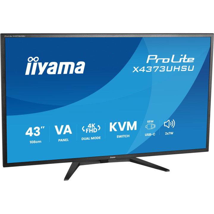 iiyama ProLite X4373UHSU-B2 monitor de ecrã 108 cm (42.5") 3840 x 2160 pixels 4K Ultra HD LED Preto