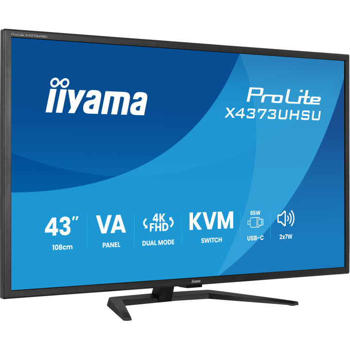 iiyama ProLite X4373UHSU-B2 monitor de ecrã 108 cm (42.5") 3840 x 2160 pixels 4K Ultra HD LED Preto