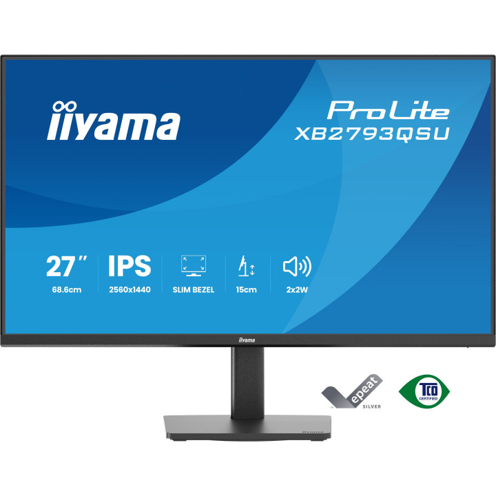 iiyama ProLite XB2793QSU-B1 monitor de ecrã 68,6 cm (27") 2560 x 1440 pixels Quad HD LED Preto