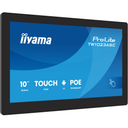 iiyama TW1023ASC-B3P ecrã de sinalização Design de quiosque 25,6 cm (10.1") Wi-Fi 385 cd m² WXGA Preto Ecrã táctil Processador