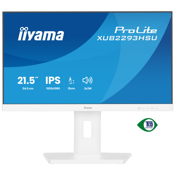 iiyama ProLite XUB2293HSU-W7 monitor de ecrã 54,6 cm (21.5") 1920 x 1080 pixels Full HD LED Branco