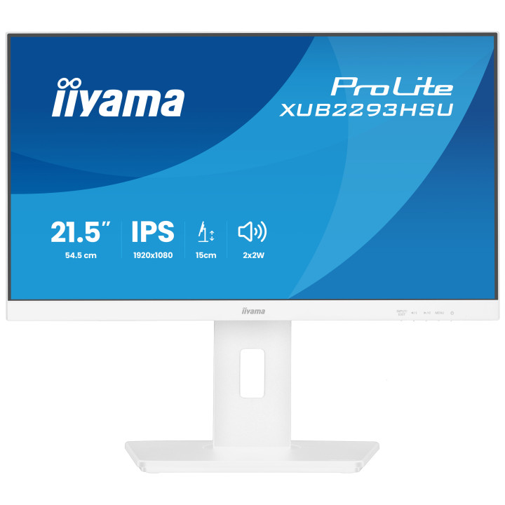 iiyama ProLite XUB2293HSU-W7 monitor de ecrã 54,6 cm (21.5") 1920 x 1080 pixels Full HD LED Branco