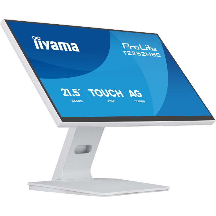 iiyama ProLite T2252MSC-W2AG monitor de ecrã 54,6 cm (21.5") 1920 x 1080 pixels Full HD LCD Ecrã táctil Branco