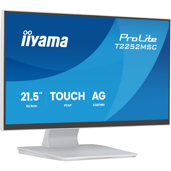 iiyama ProLite T2252MSC-W2AG monitor de ecrã 54,6 cm (21.5") 1920 x 1080 pixels Full HD LCD Ecrã táctil Branco