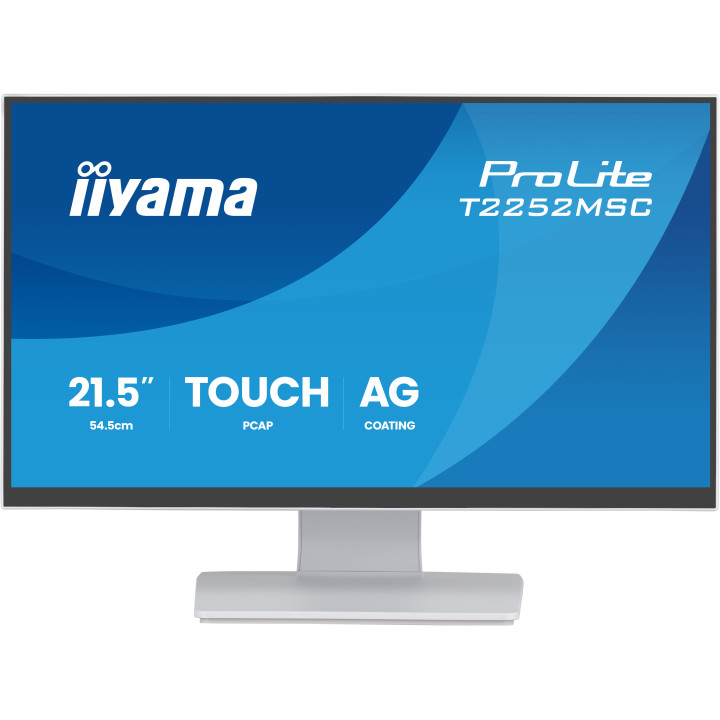iiyama ProLite T2252MSC-W2AG monitor de ecrã 54,6 cm (21.5") 1920 x 1080 pixels Full HD LCD Ecrã táctil Branco