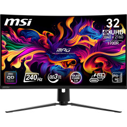 MSI MPG 321CURXDE QD-OLED monitor de ecrã 80 cm (31.5") 3840 x 2160 pixels 4K Ultra HD Preto