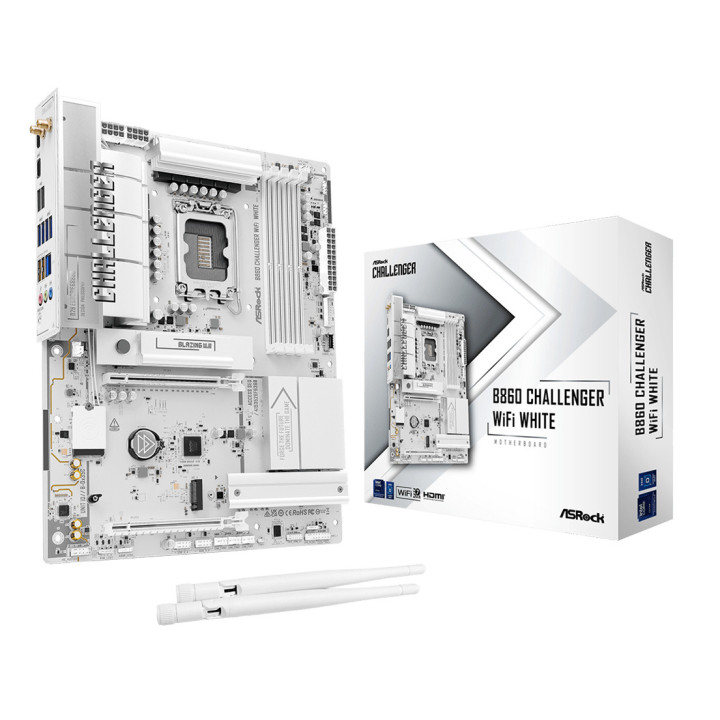 Asrock B860 Challenger WiFi White Intel B860 LGA 1851 (Socket V1) ATX