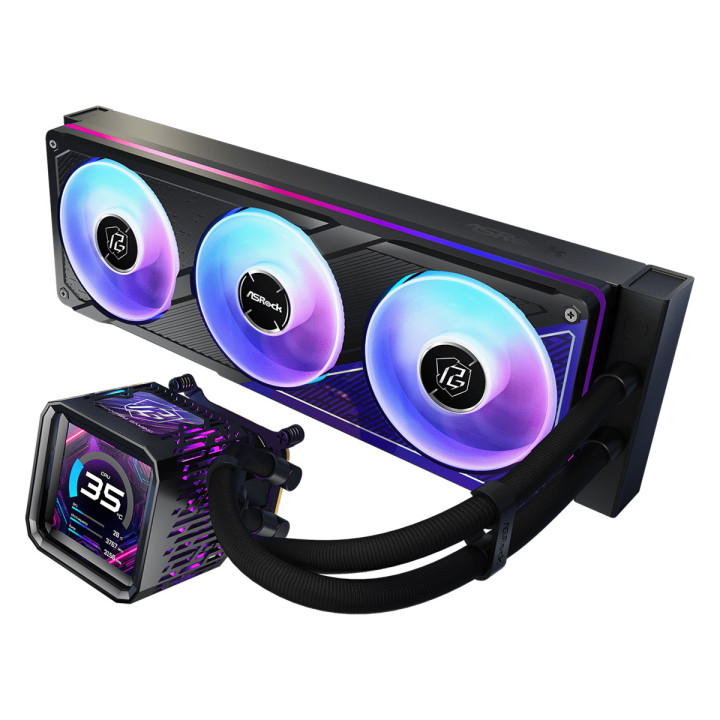 Asrock Phantom Gaming 360 LCD Processador Refrigerador líquido all-in-one 12 cm Preto