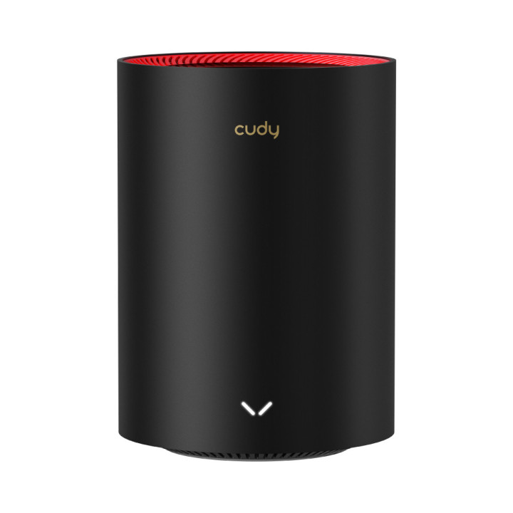 Cudy M3000 2-Pack Dual-band (2,4 GHz   5 GHz) Wi-Fi 6 (802.11ax) Preto, Vermelho 1 Interno