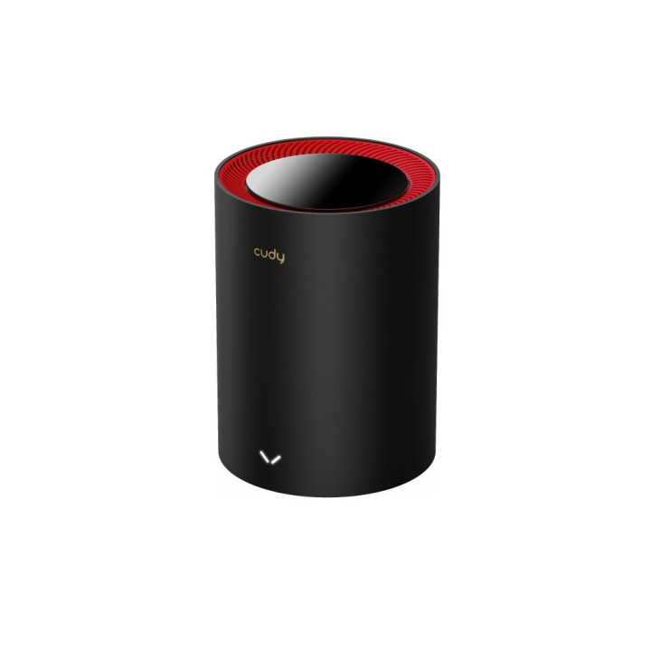 Cudy M3000 Dual-band (2,4 GHz   5 GHz) Wi-Fi 6 (802.11ax) Preto, Vermelho 1 Interno